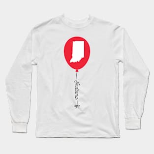 Indiana State Balloon Long Sleeve T-Shirt